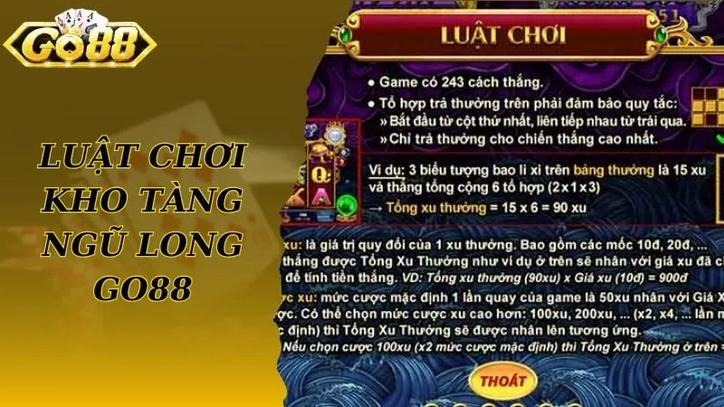 Luật chơi kho tàng ngũ long Go88 chính xác